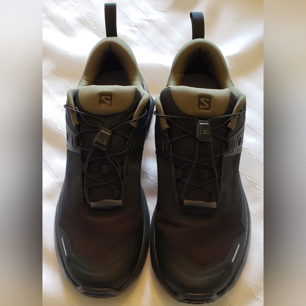 Salomon X Raise Low Men's Hiking Shoes Color Black/Grape Leaf Green Size Men's 8